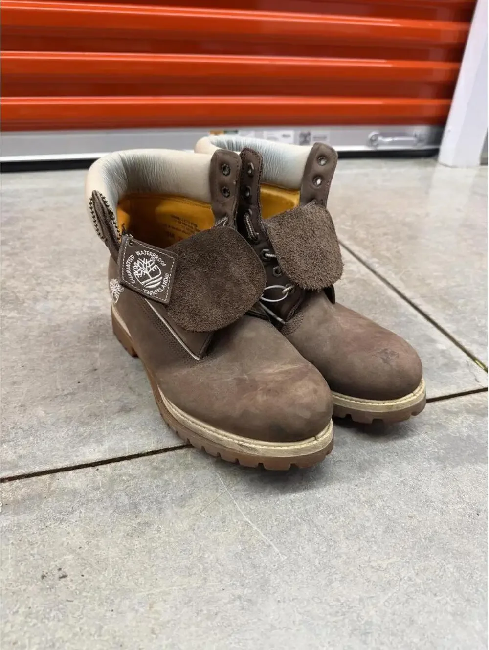 timberland 6 inch premium waterproof made in usa dark brown work boots 10.5 MENS